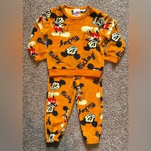 Disney Orange and Black Mickey Mouse Kids Matching Set